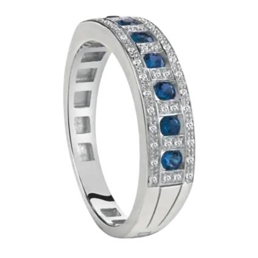 Damiani Belle Epoque White Gold Ring In Blue