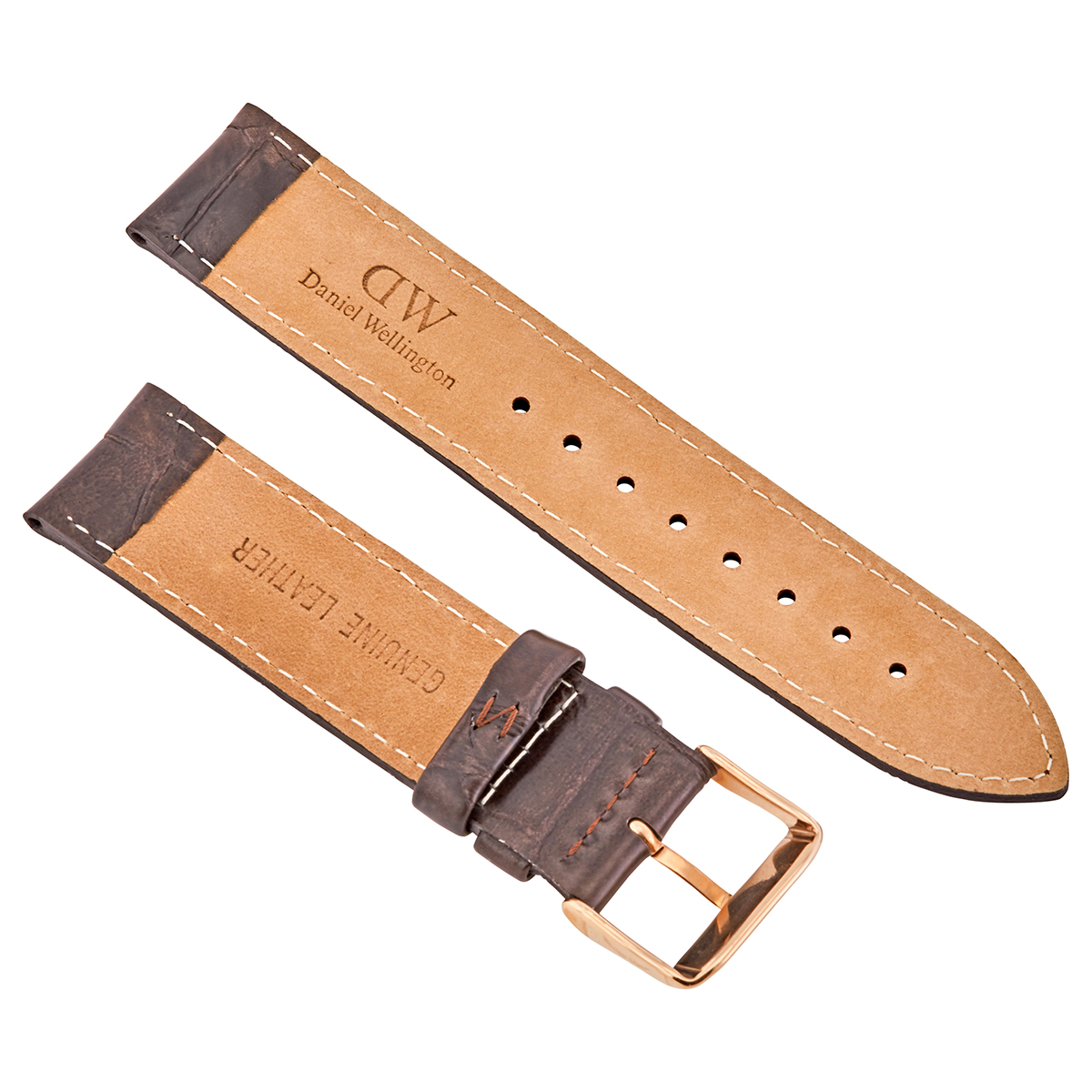 Cinturino Daniel Wellington Classic York - Pelle Italiana Marrone, 18 Mm, Per Orologi 36 Mm