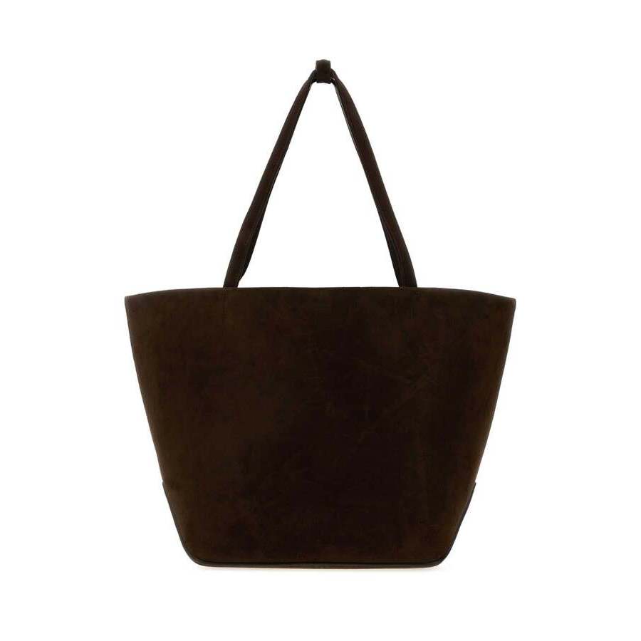 The Row Dark Brown Suede Park Tote Three Shopping Bag Mochaans Exterior: Lamb Lining: Calf Borse A Mano