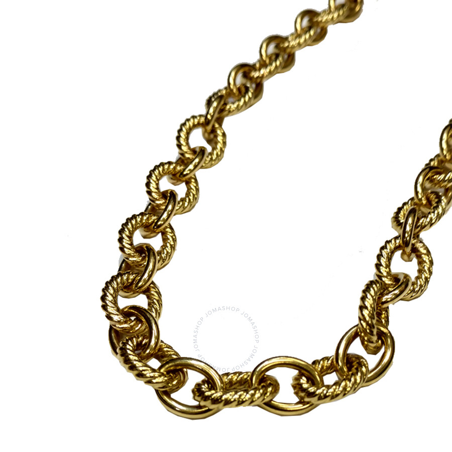 David Yurman Oval Link 18k Yellow Gold Necklace CH01328816 ...