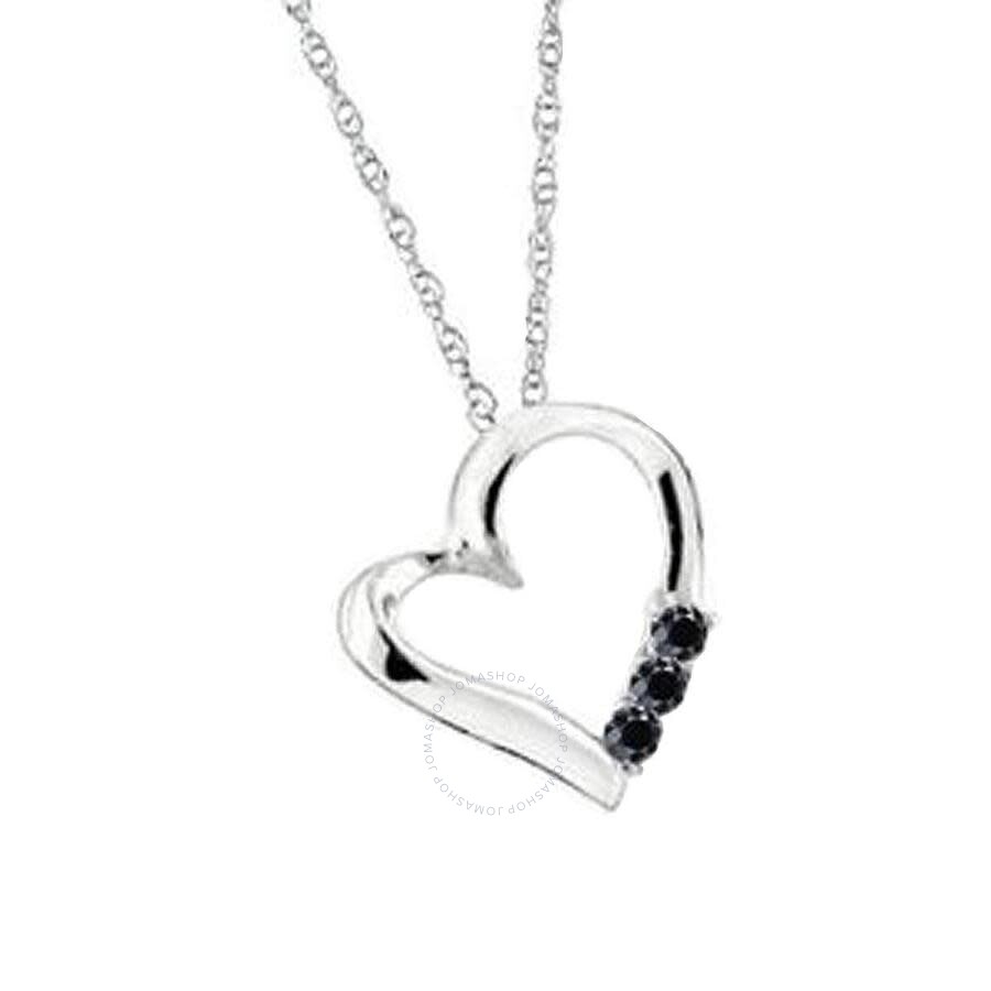 Dazzlingrock Collection Sterling Silver Womens Round Black Color Enhanced Diamond Cross Religious Pendant 1//4 Cttw