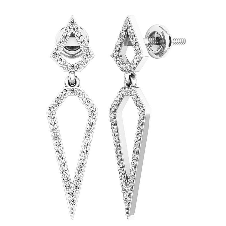 Dazzling rock diamond earrings Clearance