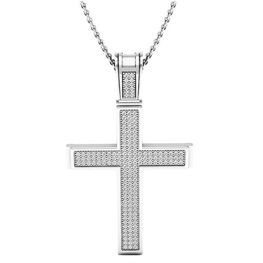 DiamondJewelryNY Religious Pendants Hollow Cross Pendant DiamondJewelryNY Religious Pendants Hollow Cross Pendant