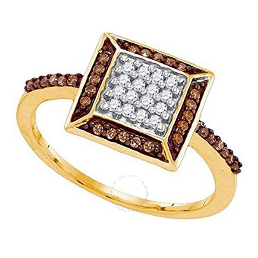 ctw Dazzlingrock Collection 0.25 Carat Yellow Gold 10k Round Cut White Diamond Ladies Right Hand Cluster Ring 1/4 CT ctw Dazzlingrock Collection 0.25 Carat Yellow Gold 10k Round Cut White Diamond Ladies Right Hand Cluster Ring 1/4 CT