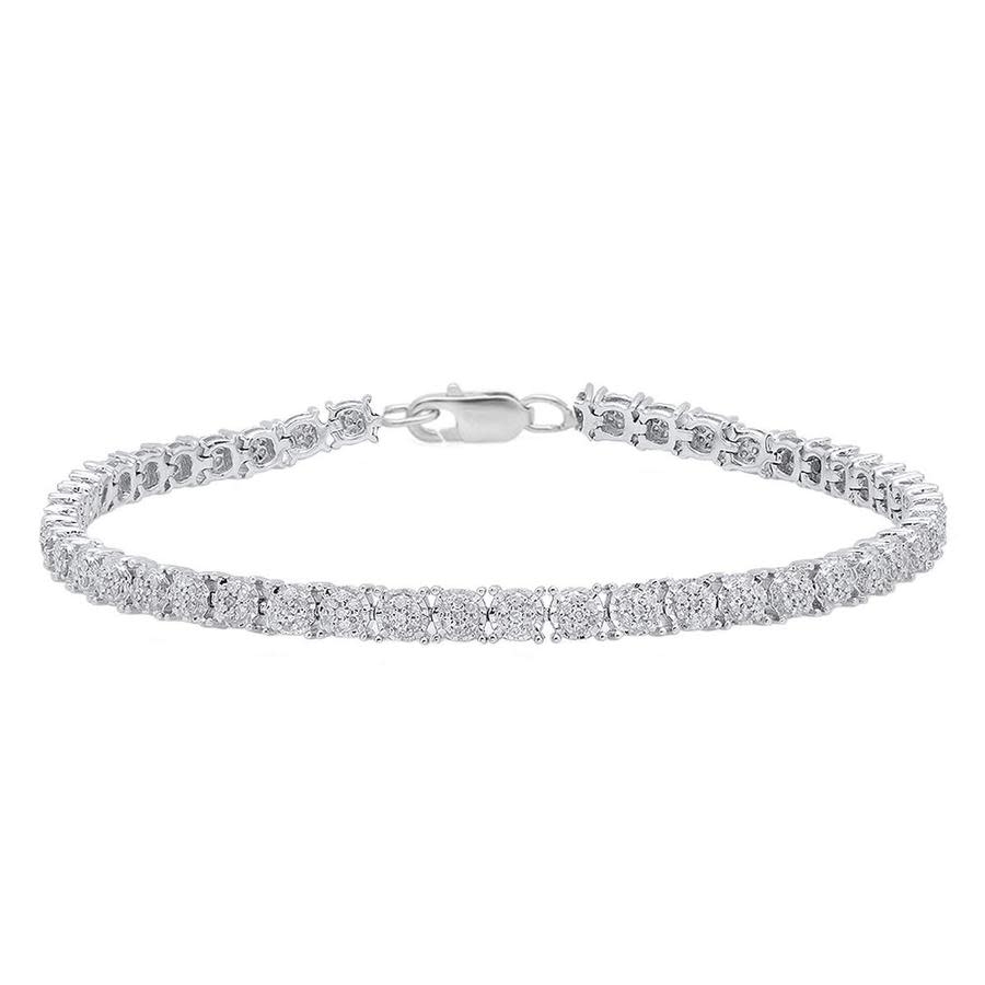 DazzlingRock Collection Orecchini A Lobo In Argento 925 Con Zirconi Rotondi Verdi 5 Mm - 1.00 Ct - Platinati