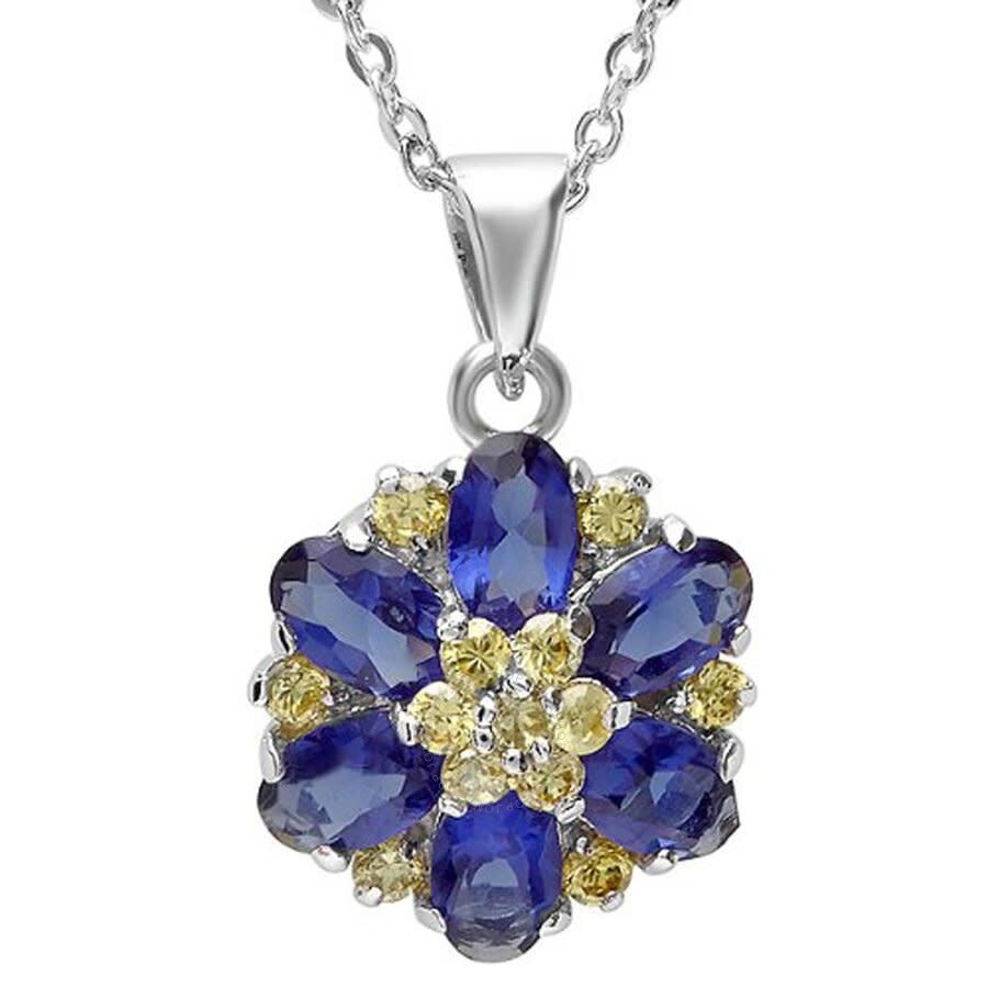 Jewelry Pilot Sterling Silver Prong Set Round Cubic Zirconia CZ Center Charm Pendant Necklace
