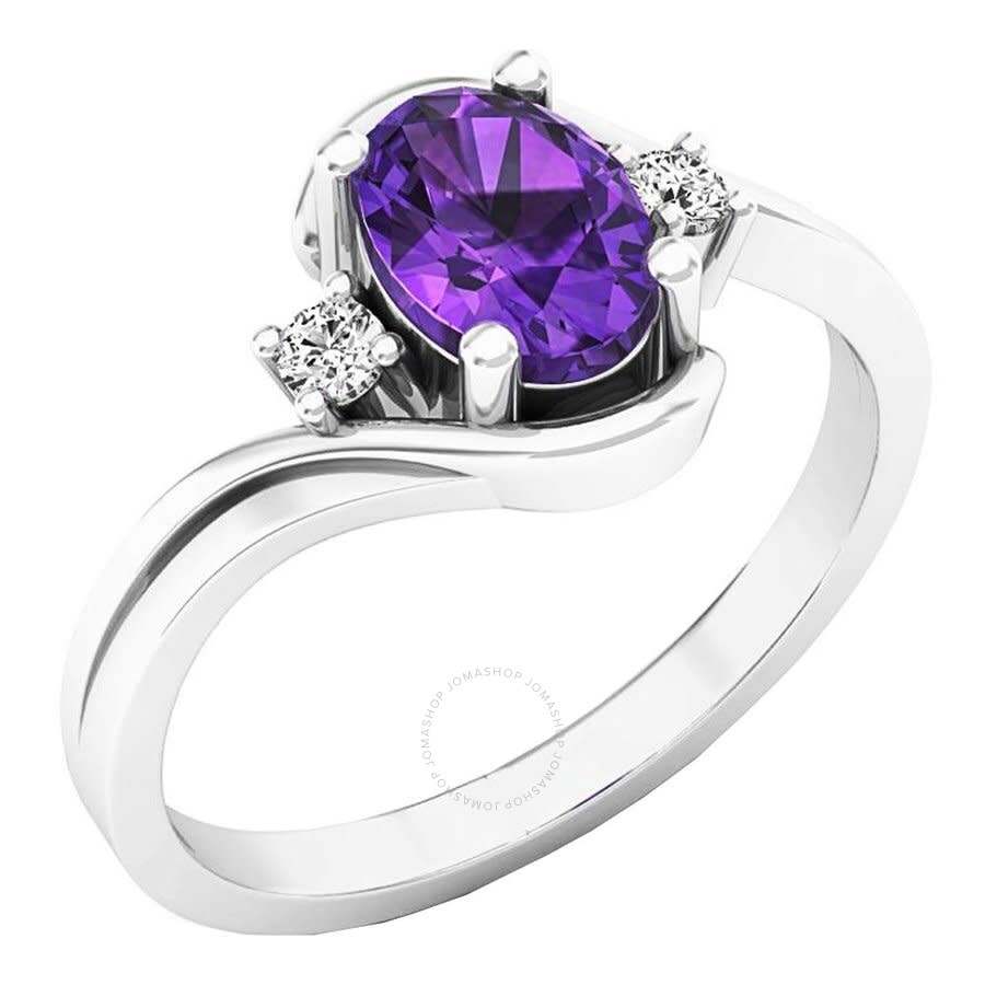 Dazzlingrock Collection 10K 9X7 MM Oval Gemstone /& Round White Diamond Ladies Bridal Engagement Ring Rose Gold