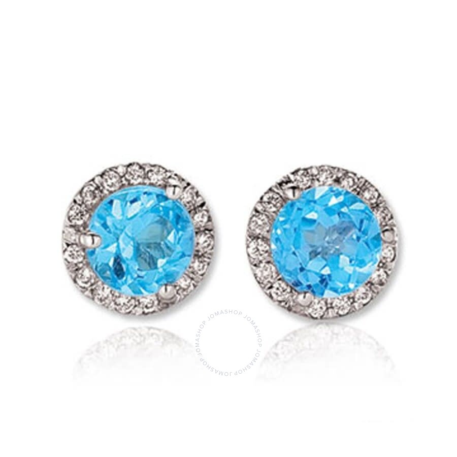 White Gold Dazzlingrock Collection 14K Ladies Halo Style Stud Earrings White Gold Dazzlingrock Collection 14K Ladies Halo Style Stud Earrings