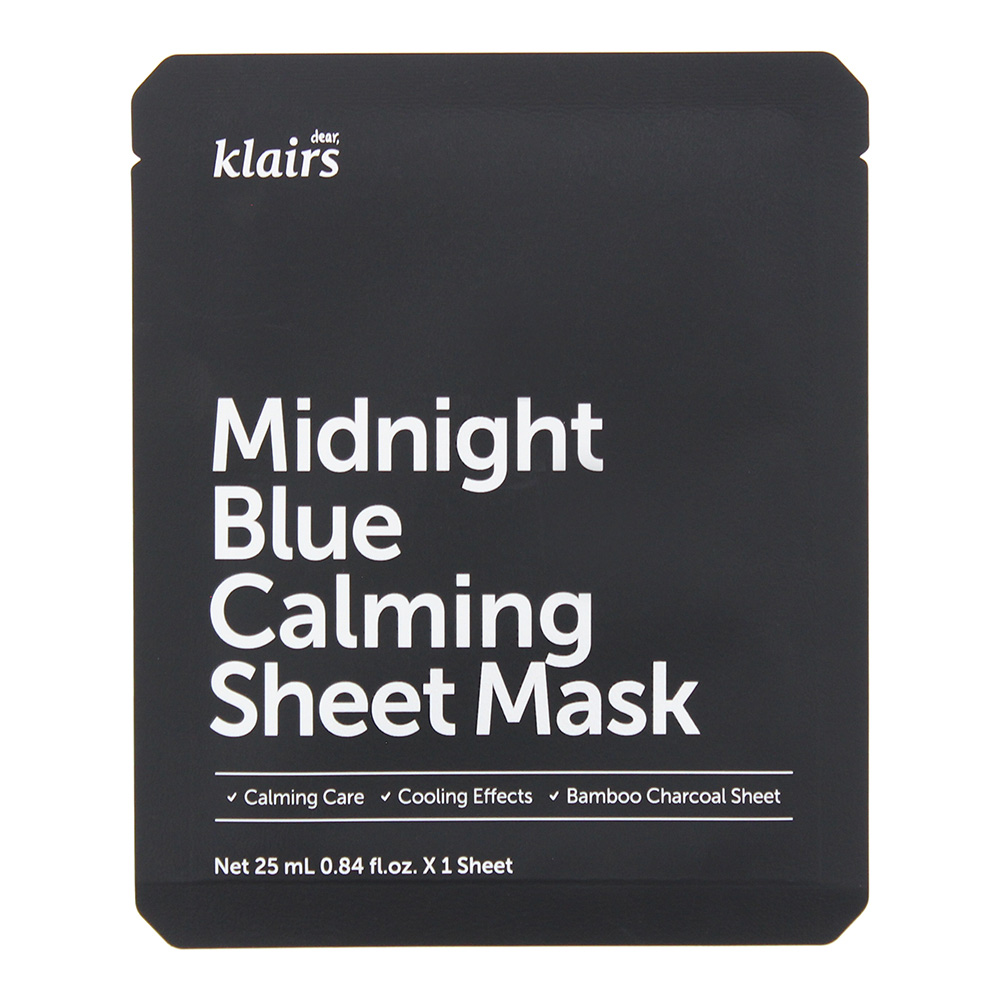 Dear, Klairs Dear Klairs Ladies Midnight Blue Calming Sheet Mask 0.84 oz Skin Care 8809572890222