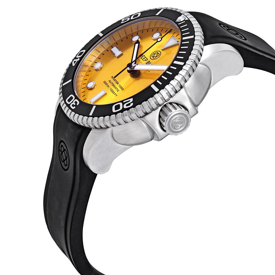 Deep Blue Master 1000 Yellow Dial Automatic Diver Men's Watch