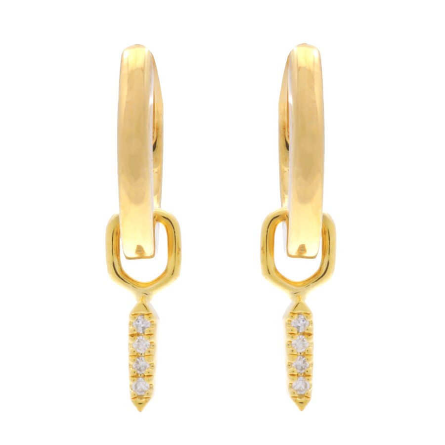 Diamanti Per Tutti Gold Diamond Single Earring In Gold Tone