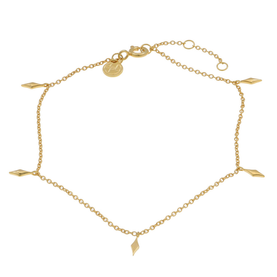 Diamanti Per Tutti Gold Drop Anklet Bracelet In Gold Tone