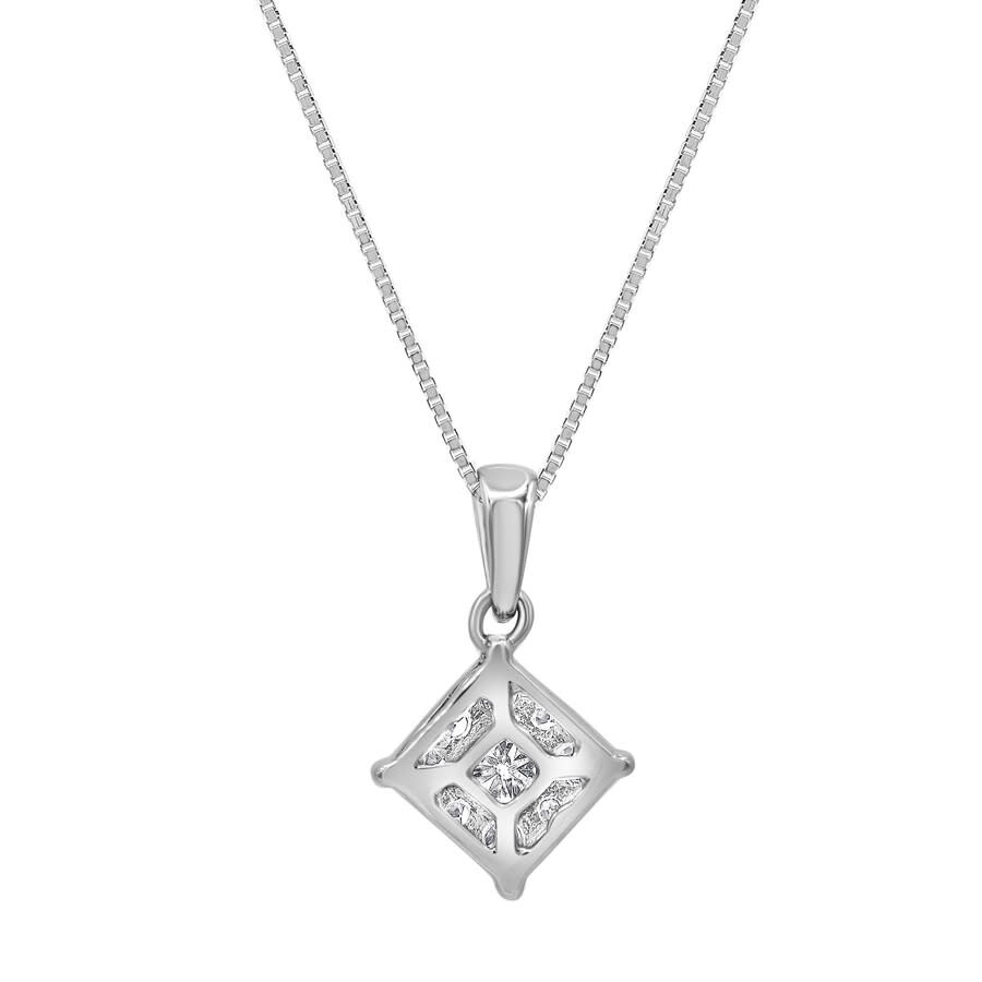 Diamondmuse Diamond Muse 0.50 Cttw 18kt White Gold Diamond Pendant Necklace For Women In White