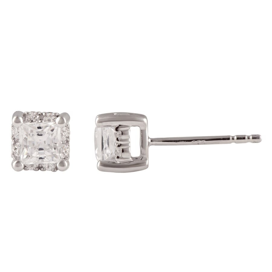 Diamondmuse Diamond Muse 1.00 Cttw 14kt White Gold Princess Cut Diamond Stud Earrings For Women In White