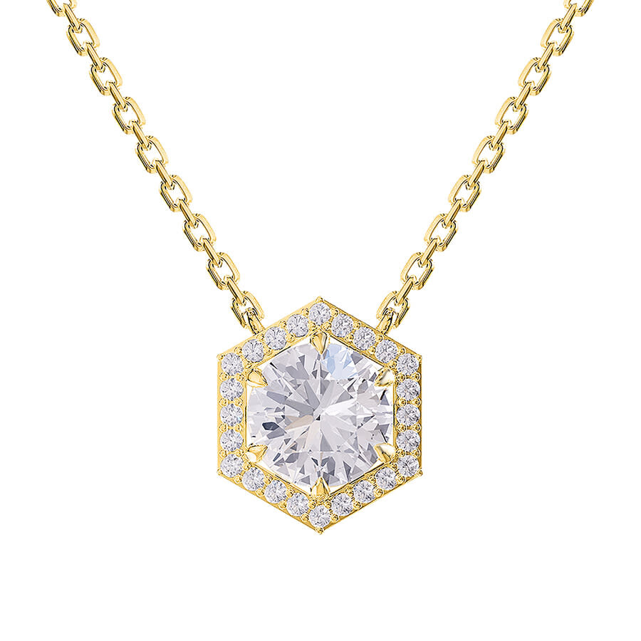 Diamond2deal 14k White Gold 2.4 Carat Round Lab Grown Diamond Pendant Necklace 18" Vvs-vs In White