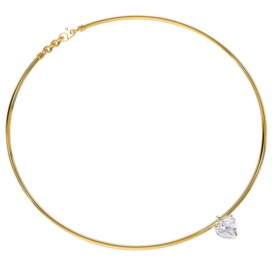 Diamond2deal 14k Yellow Gold 2.25 Ct Heart Shape Lab Grown Diamond Pendant Necklace 18" Vs1 In Yellow