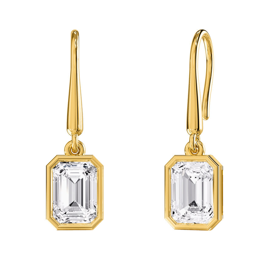 Diamond2deal 14k Yellow Gold 2.3 Ct Radiant Cut Lab Grown Diamond Drop & Dangle Earrings Vvs-vs In Yellow