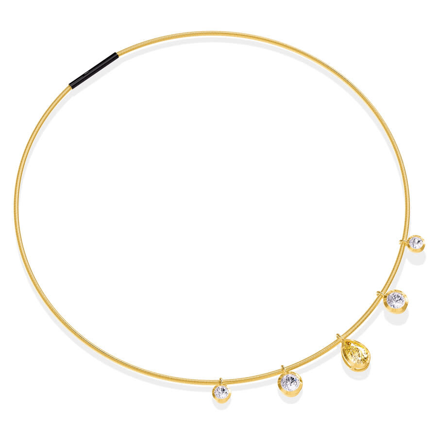 Diamond2deal 14k Yellow Gold 5 Ct Round & Pear Cut Lab Grown Diamond Pendant Necklace 18" Vvs-vs In Yellow