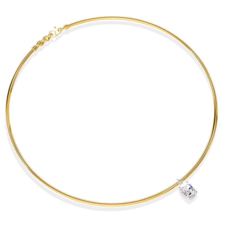 Diamond2deal 18k Vermeil Plated Silver 2 Ct Radiant Cut Lab Grown Diamond Pendant Necklace 18" Vvs-v In Yellow