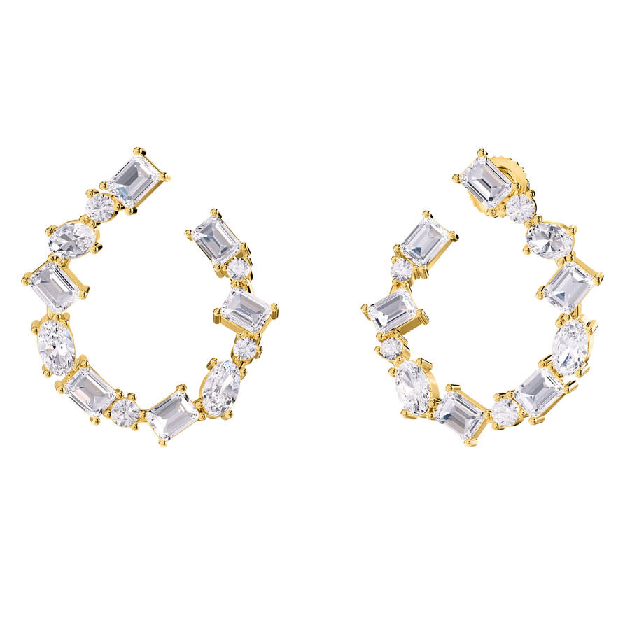 Diamond2deal 18k Vermeil Plated Silver4.30 Ct Lab Grown Diamond Fancy Stud Earrings Vvs-vs In Yellow