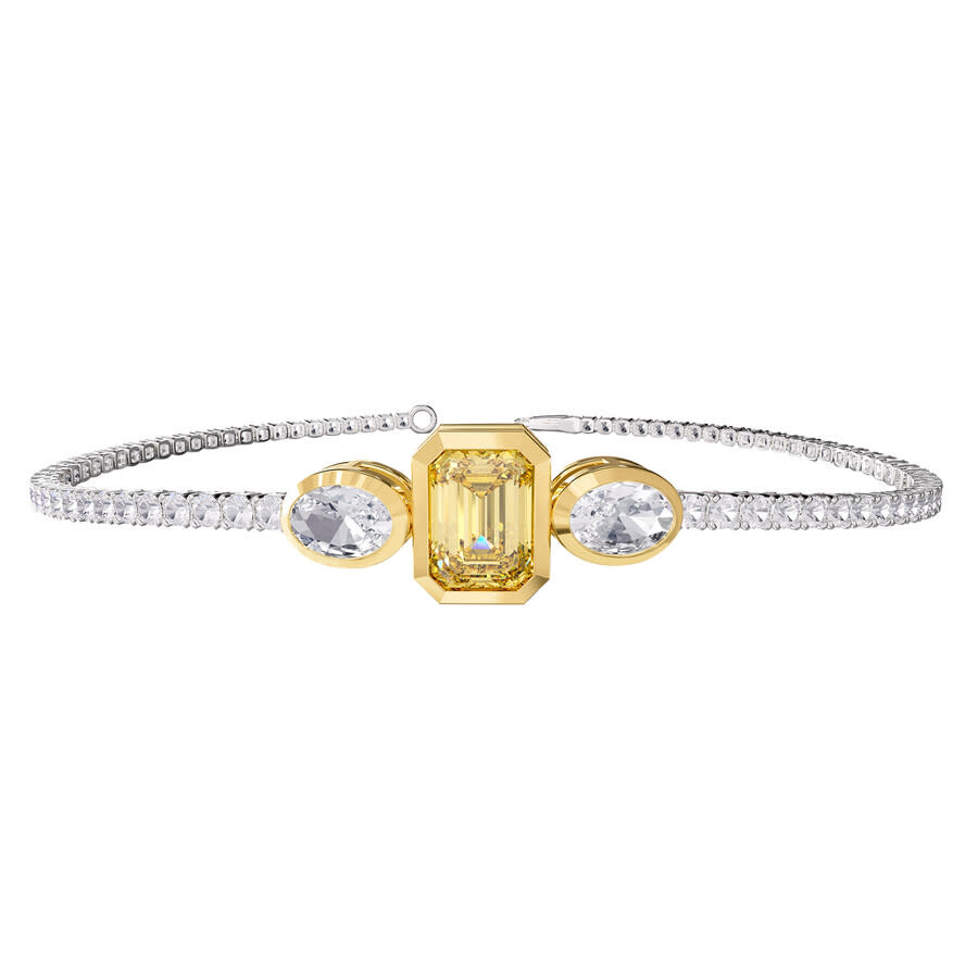 Diamond2deal 925 Sterling Silver Two-tone 4.8 Ct Radiant Cut Yellow & White Lab Grown Diamond Tennis In Metallic