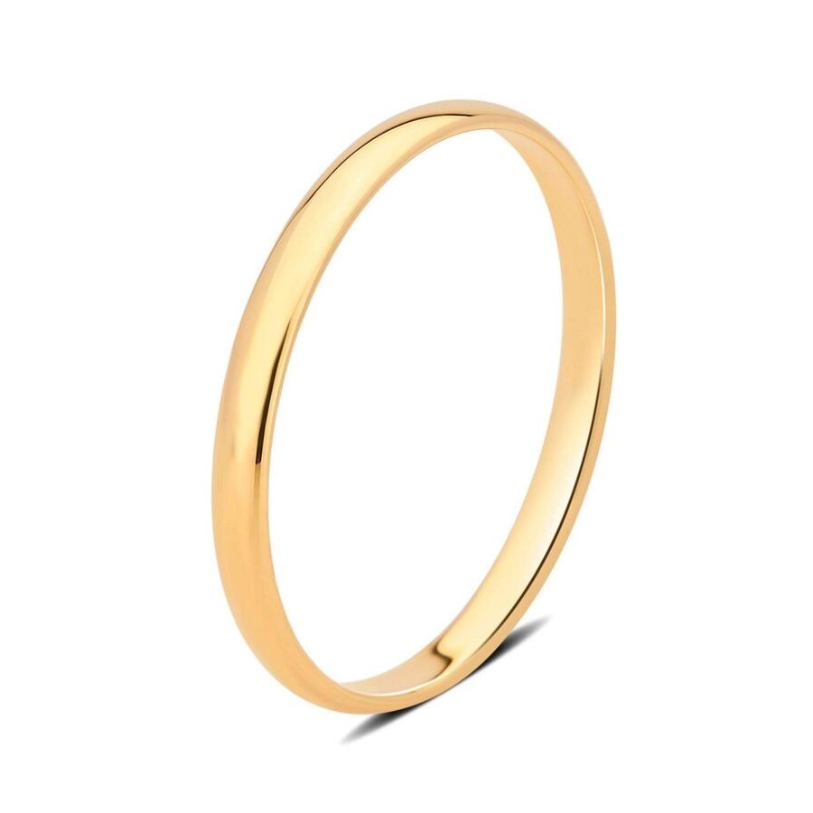 Belacqua 2mm Standard Fit Plain Wedding Band For Men In 10k Yellow Gold In ["yellow","gold Tone"]