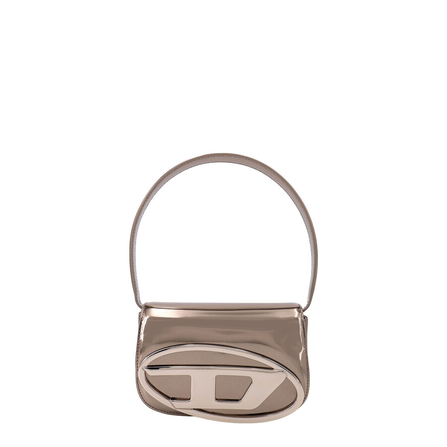 Diesel Metallic Cross Body Bag In Gold