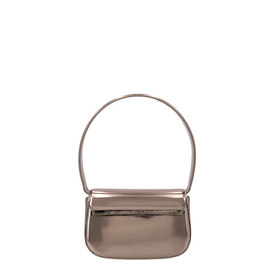 Diesel Metallic Cross Body Bag In Gold