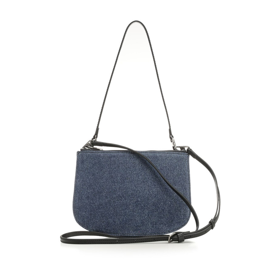 Diesel Denim Bag With Prominent Logo And Sleek Accents In Blue
