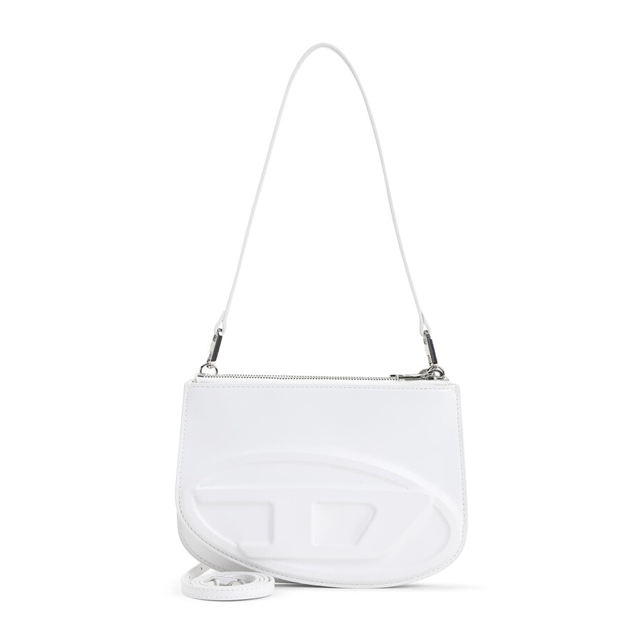Diesel Women 1dr Twin Leather Shoulder Bag In White