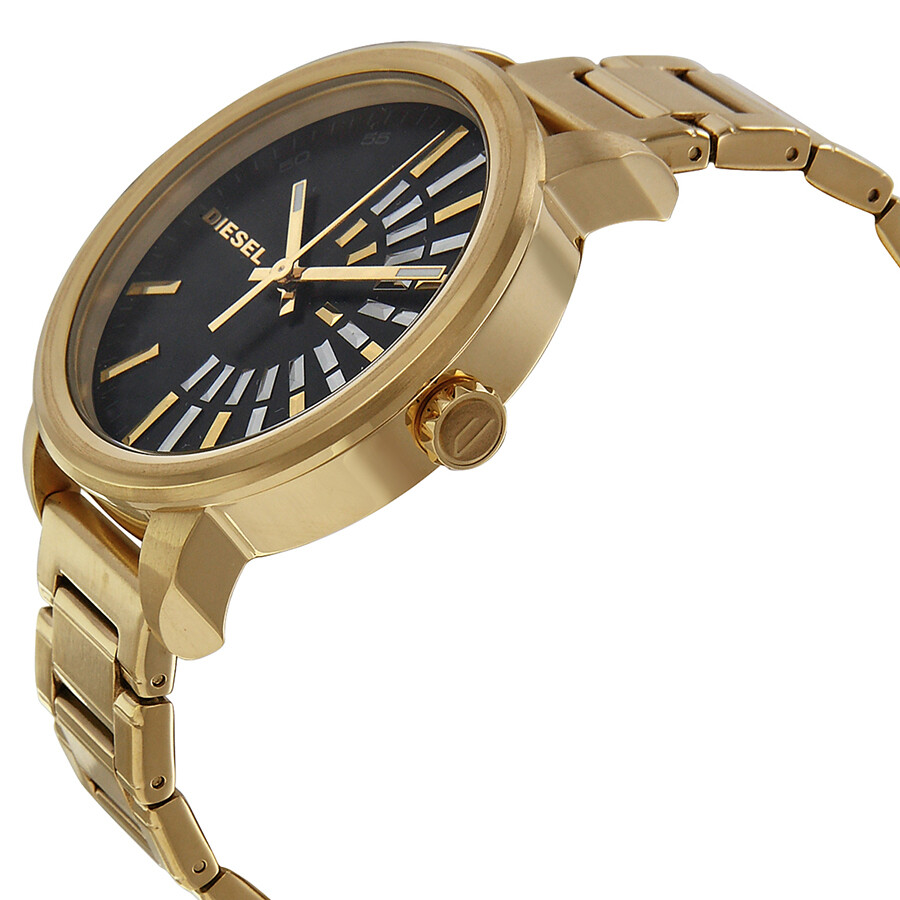 Diesel Black Dial Goldtone Ladies Watch DZ5417 Diesel Watches