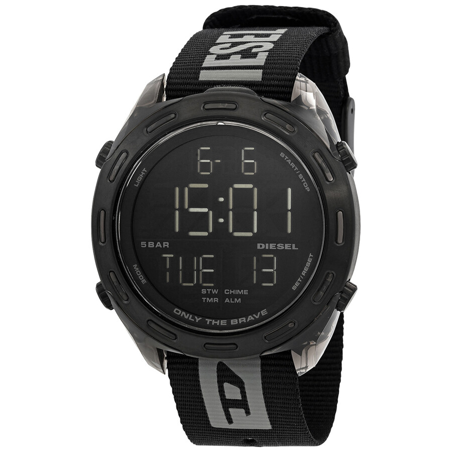 Diesel Crusher Quartz Digital Black Dial Men's Watch DZ1985