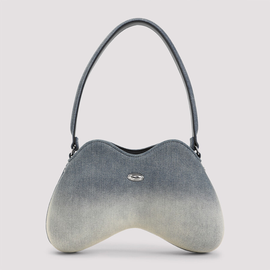 Diesel Shoulder Bag In Solarised Denim In Blue