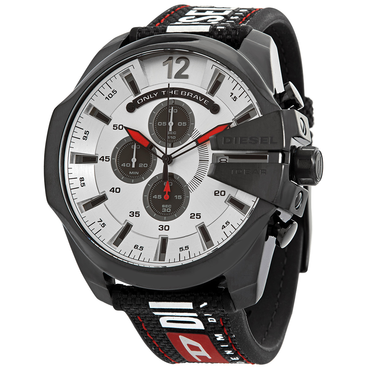 Diesel Mega Chief Chronograph Quartz Silver Dial Men's Watch DZ4512