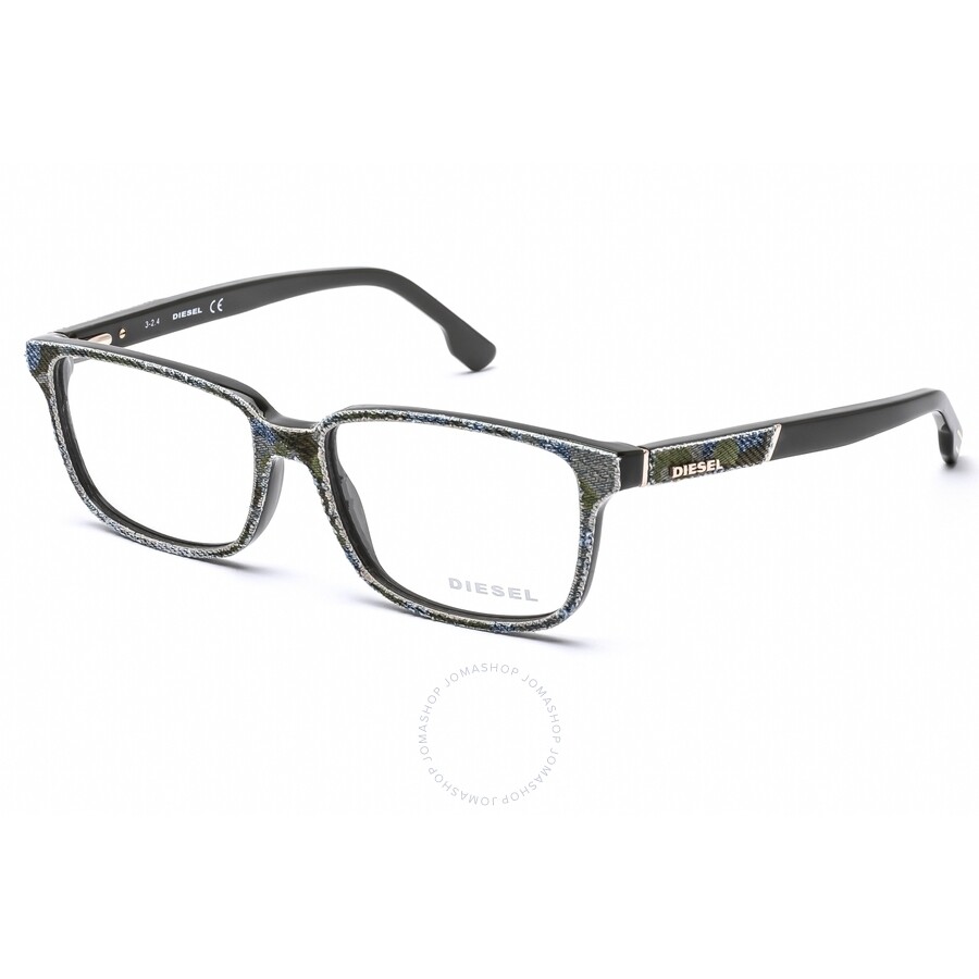 Diesel Men's Green Rectangular Eyeglass Frames DL5173 098 55