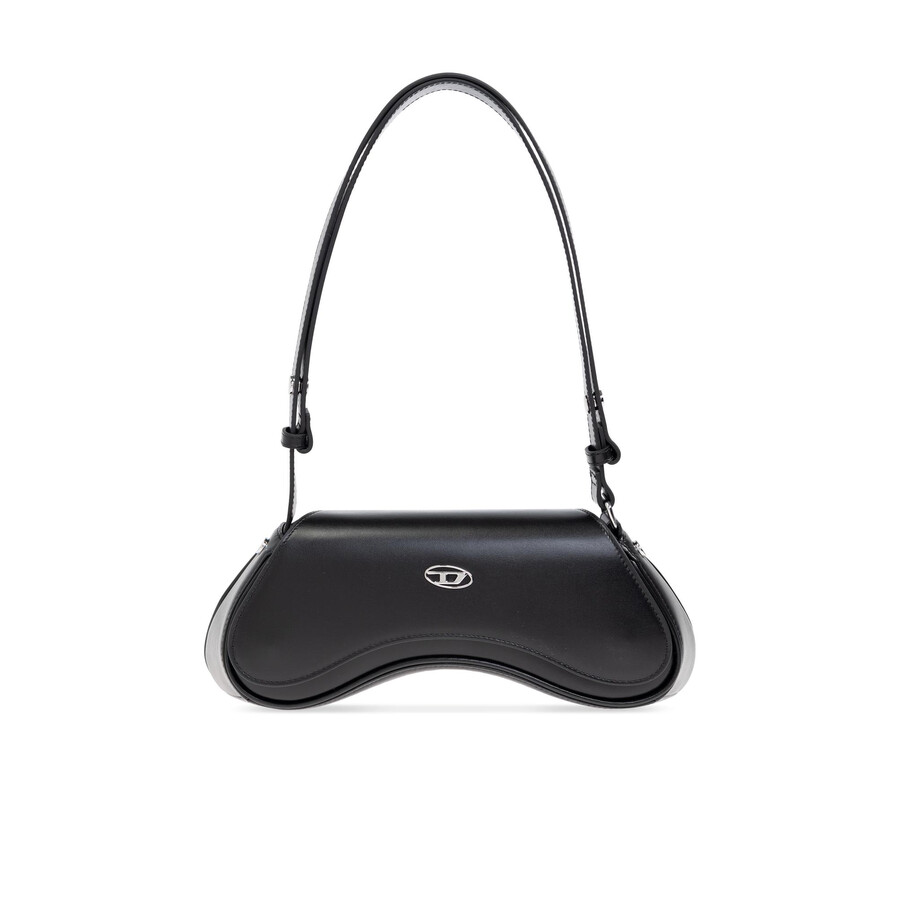 Diesel Play-crossbody Bag In Semi Gloss Leather In Black