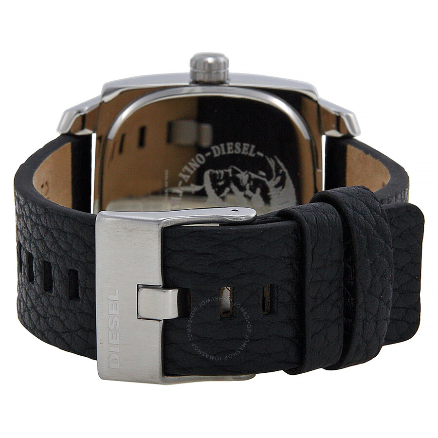 ... Diesel Shifter Black Dial Black Leather Men's Watch DZ1652 ...