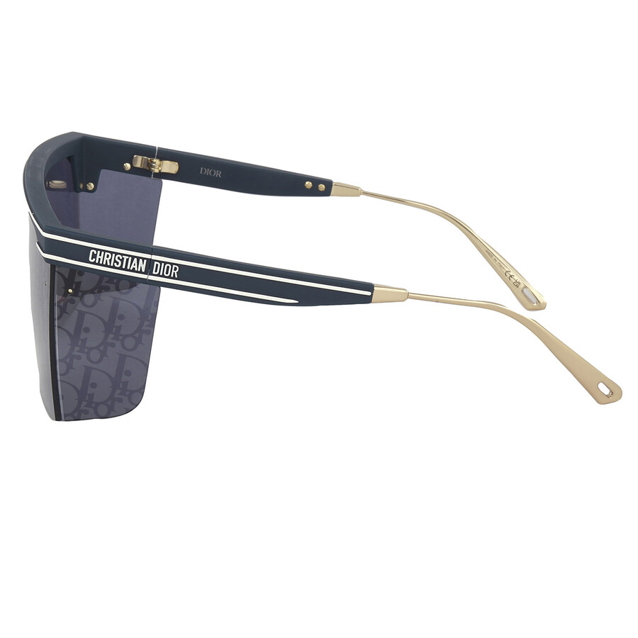 Dior Club M1u Blue Logo Shield Unisex Sunglasses Cd40042u 90x 00 In Blue