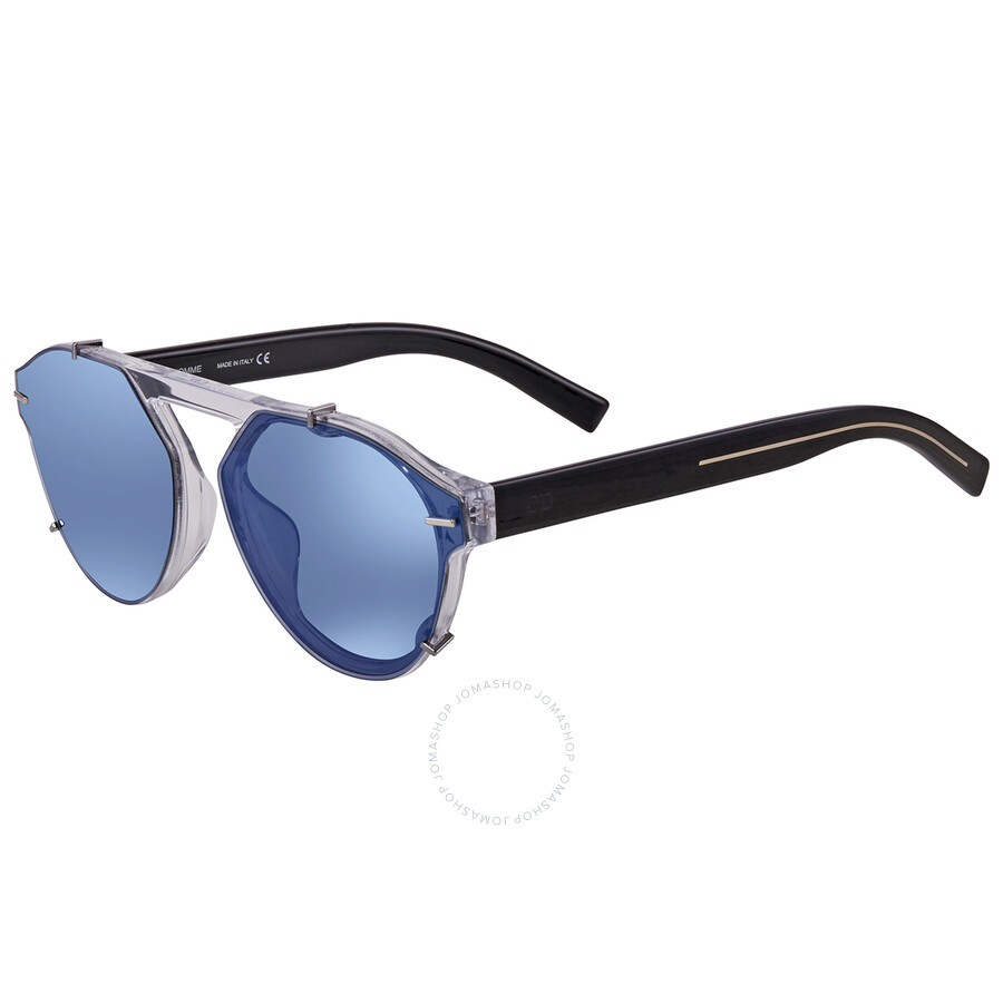 Dior Blue Mirror Round Men's Sunglasses BLACKTIE254FS 0MNG C8 66