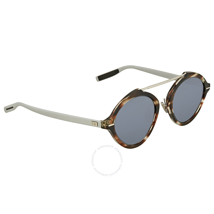 Dior Blue Round Sunglasses CD System 9G0 KU 762753716071 - Sunglasses ...