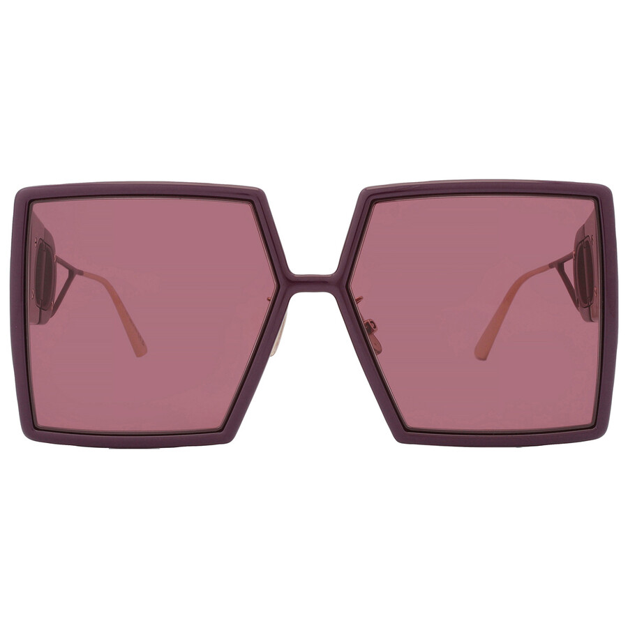 Dior 30MONTAIGNE SU Burgundy Square Ladies Sunglasses