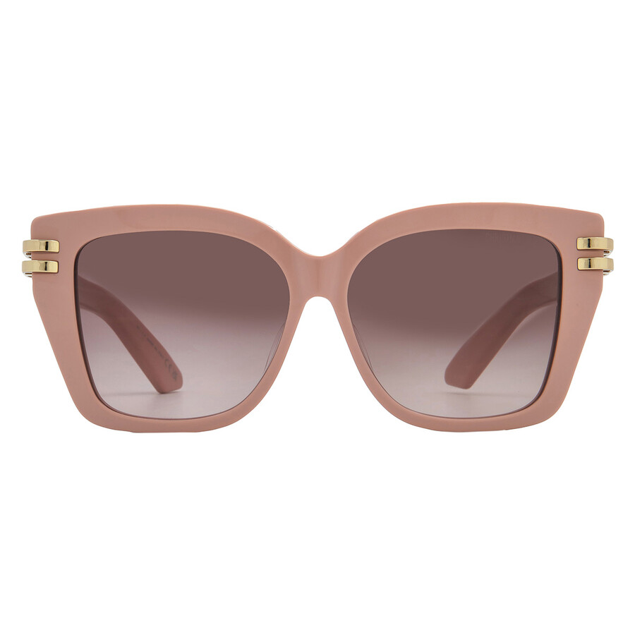 Dior CDIOR S1F Brown Square Ladies Sunglasses CD40149F 72F