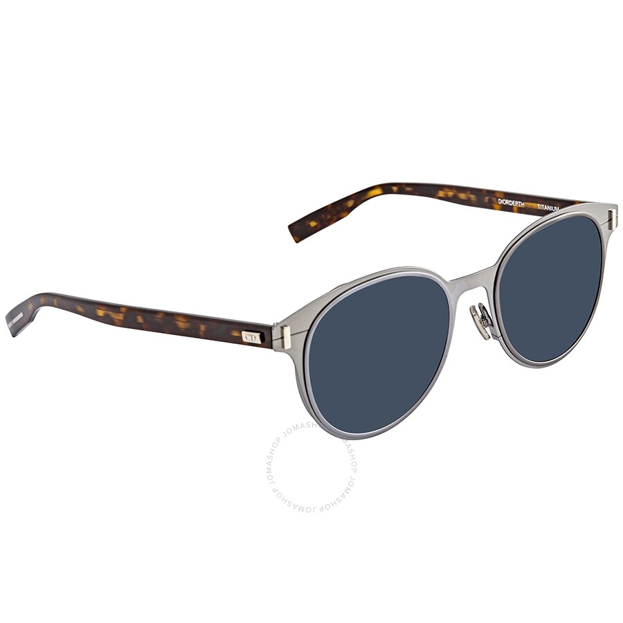 Dior Depth Blue Round Men's Sunglasses DIORDEPTH01 HS4/9A 52