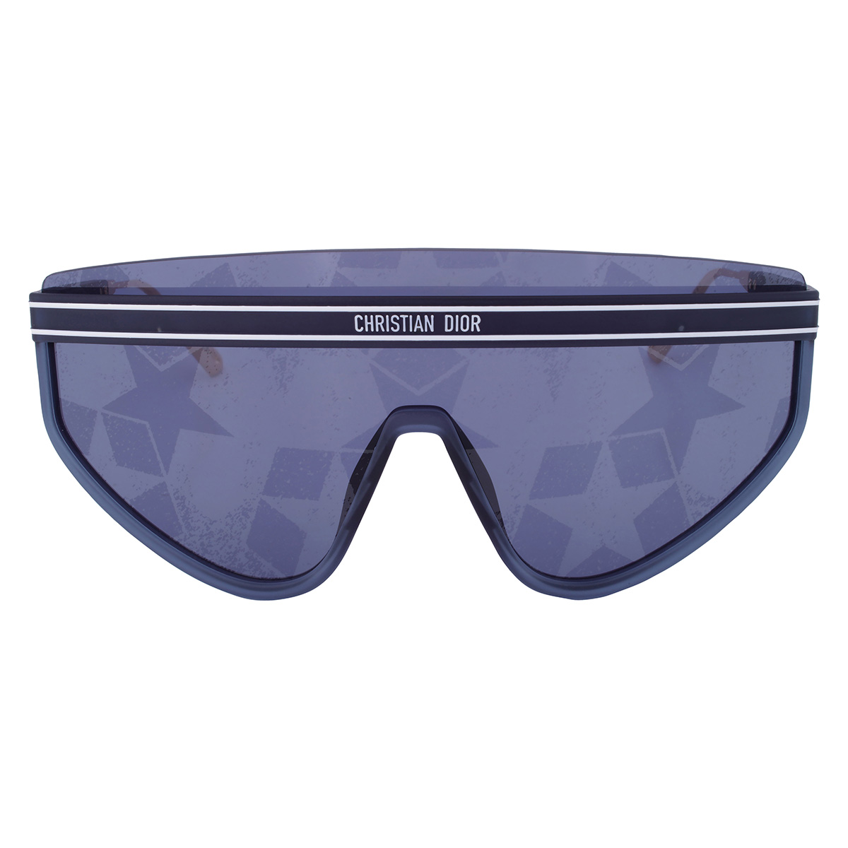 Dior DIORCLUB M2U Silver Mirrored Blue Star Monogram Shield Ladies