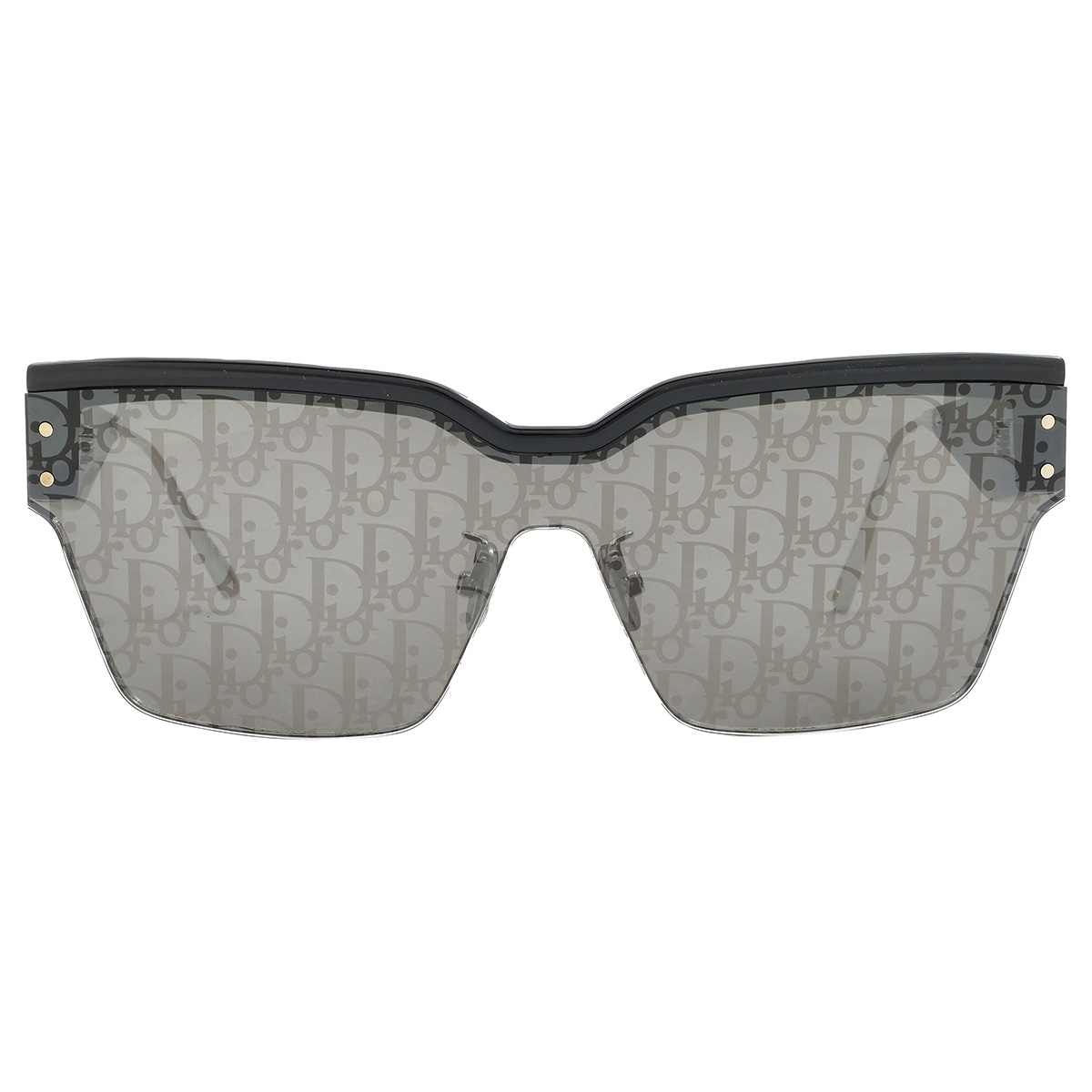 Dior DIORCLUB M4U Smoke Mirror Logo Shield Ladies Sunglasses