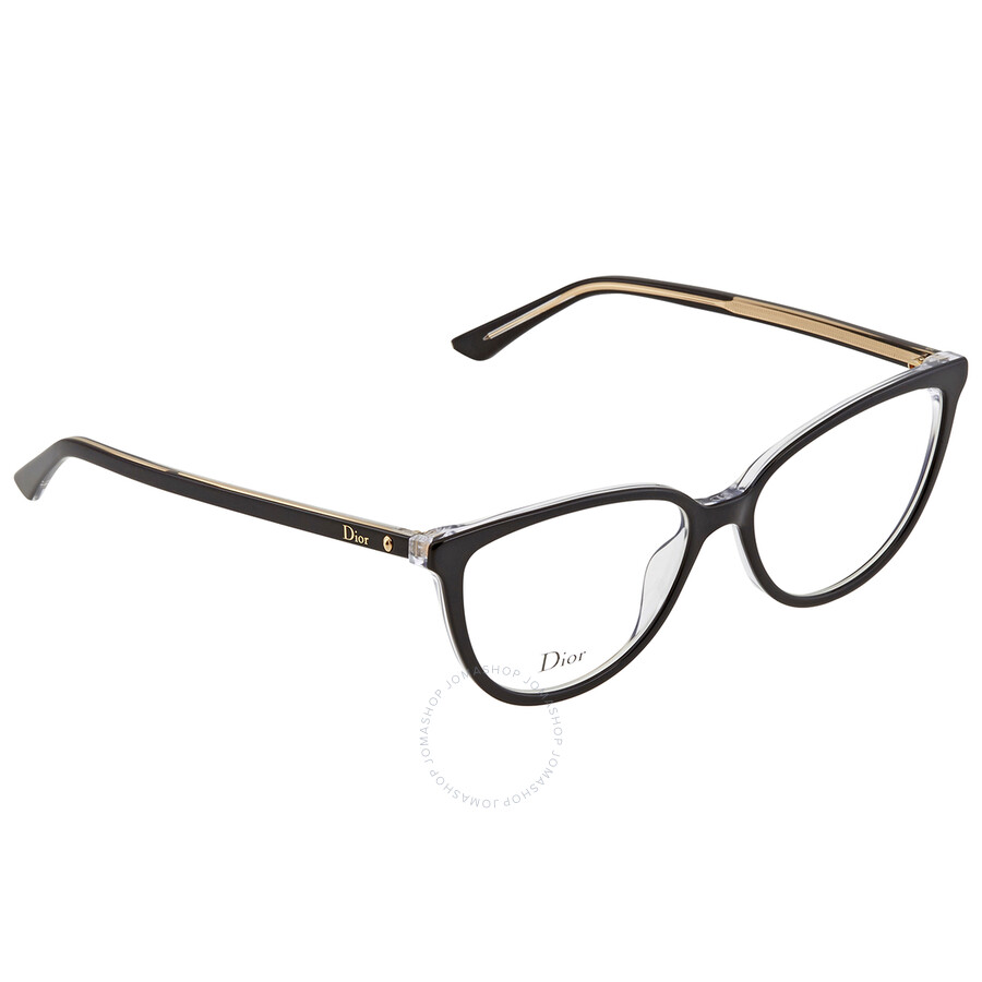Dior Ladies Black Round Eyeglass Frames MONTA33 0TKX 52 827886008001