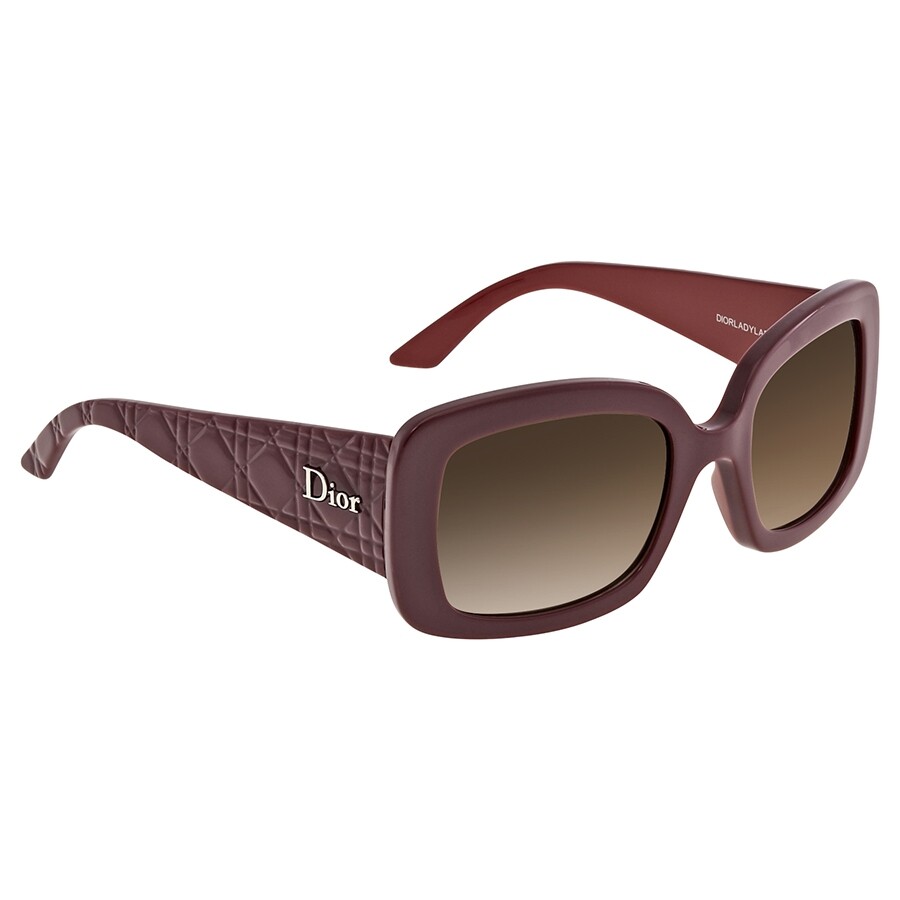 Dior Ladylady Brown Gradient Rectangular Ladies Sunglasses