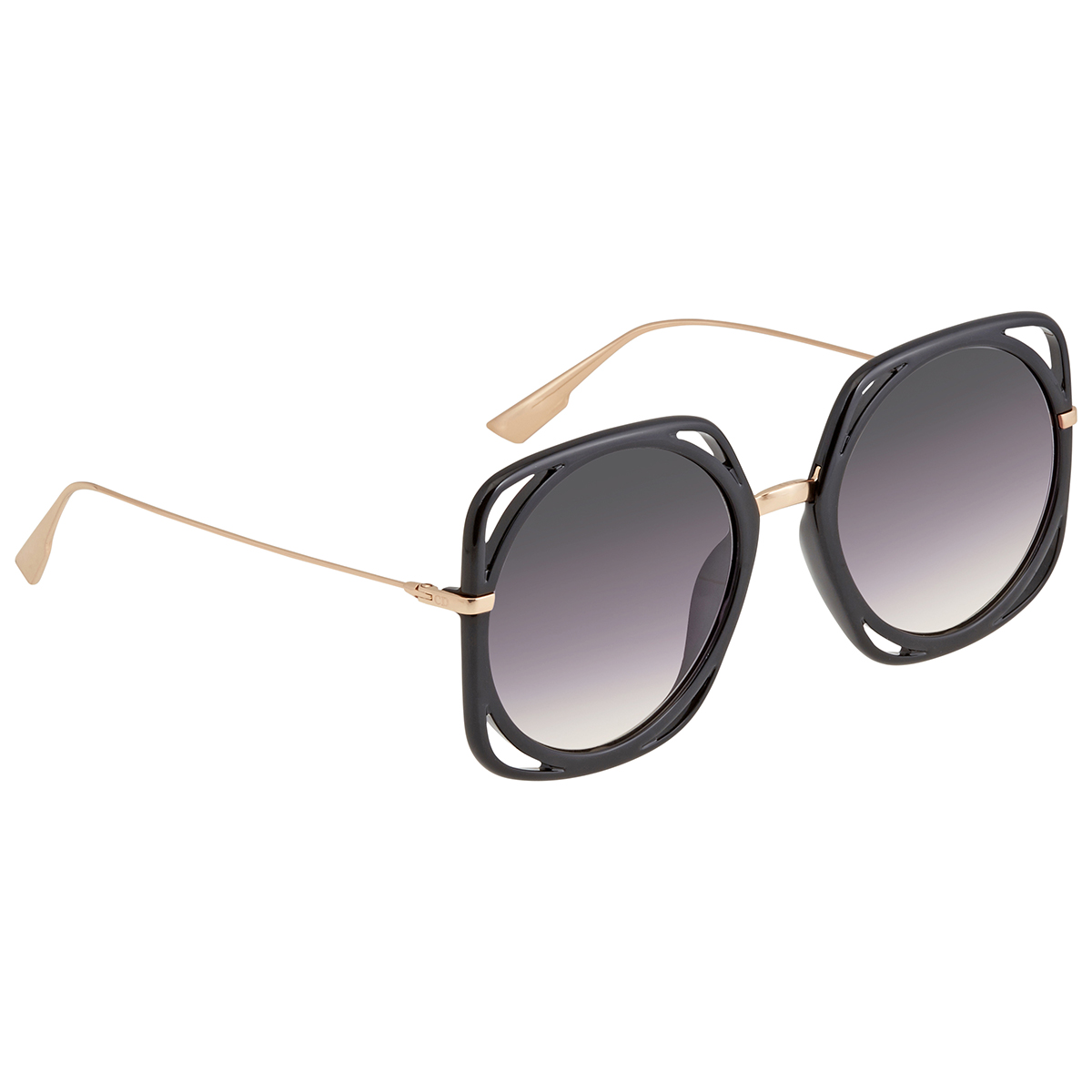 Dior Women\'s Purple Gradient Oversized Sunglasses with Stud Accents Dior ArchiDior S1U Oversized Sunglasses NEW 61mm Gold Square  main image 2