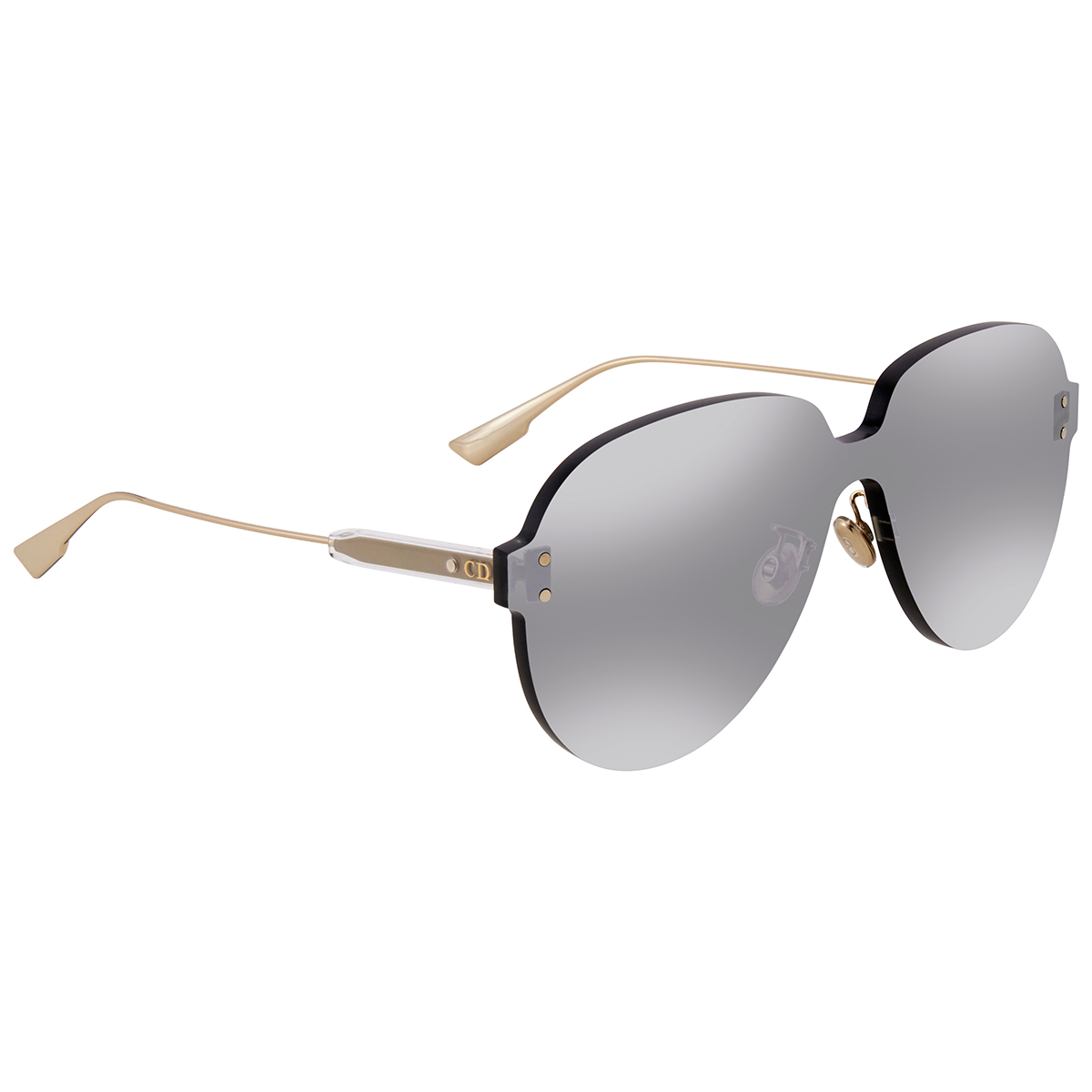 Dior Silver Mirrored Aviator Sunglasses Christian Dior So Real S Aviator Sunglasses - Metallic  main image 2