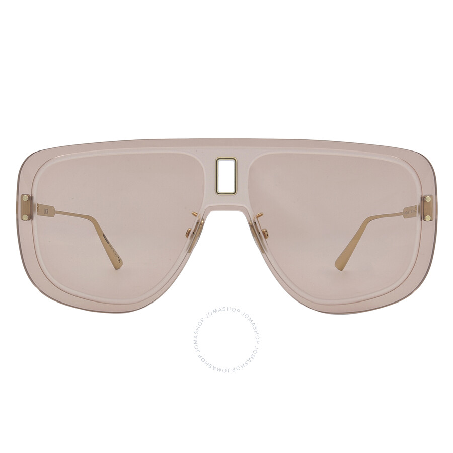 Pink Diamanté Shield Sunglasses